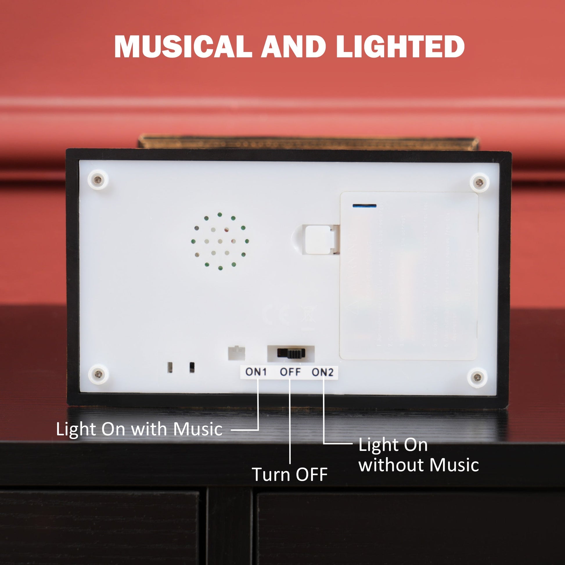 Christmas Snow Globe Lantern with Lights, Musical Snow Globe with Swirling Glitter, Battery Operated Musical Christmas Decoration for Holiday Party Gift, Bronze Tone-3