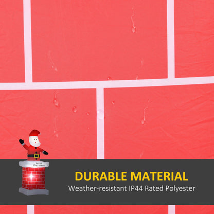 7ft Christmas Inflatable Santa Claus from Chimney, Blow-Up Outdoor LED Garden Display for Lawn, Party-3