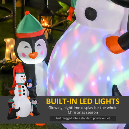 Christmas Inflatable Snowman and Penguins Outdoor Home Seasonal Decoration w/ LED Light-3