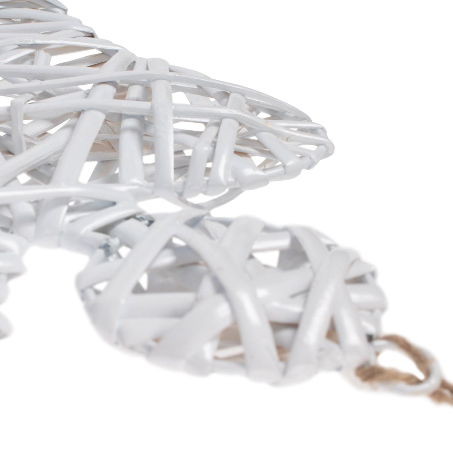 White Angel Wicker Hanging Christmas Decoration-1