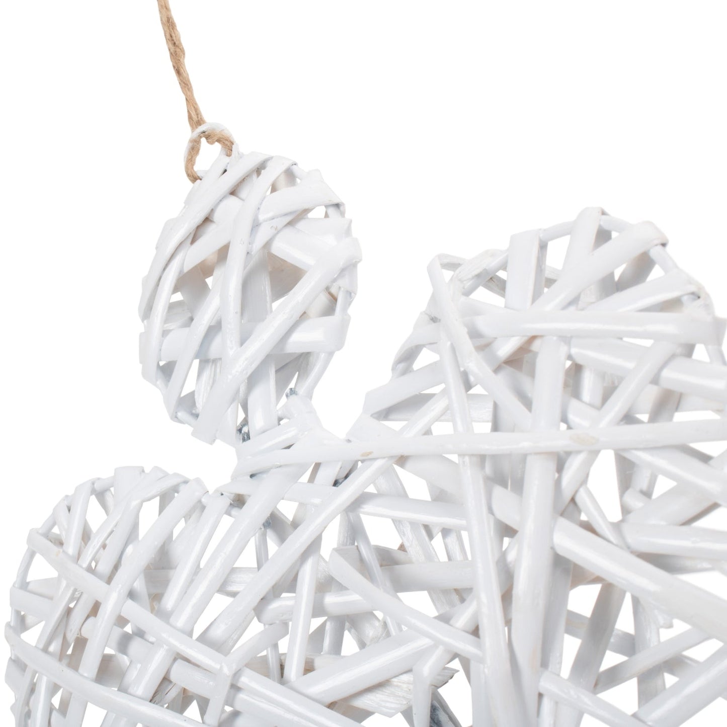 White Angel Wicker Hanging Christmas Decoration-2