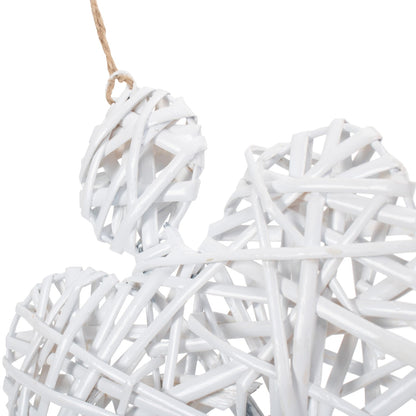 White Angel Wicker Hanging Christmas Decoration-2
