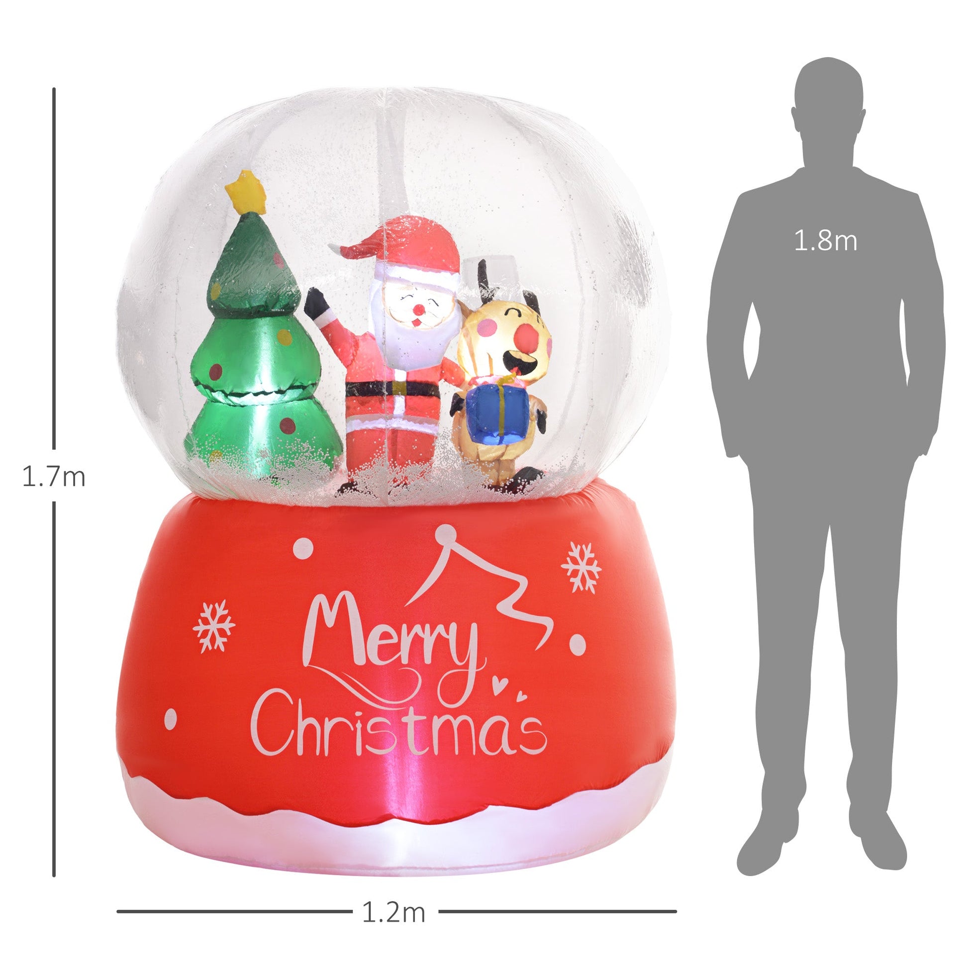 5.5ft Inflatable Snow Globe Christmas Decoration-2