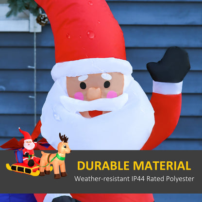 Inflatable Santa, Polyester, 122H cm-Multicolour-4