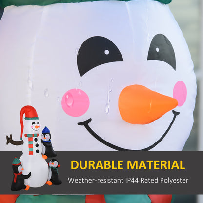 Christmas Inflatable Snowman and Penguins Outdoor Home Seasonal Decoration w/ LED Light-4