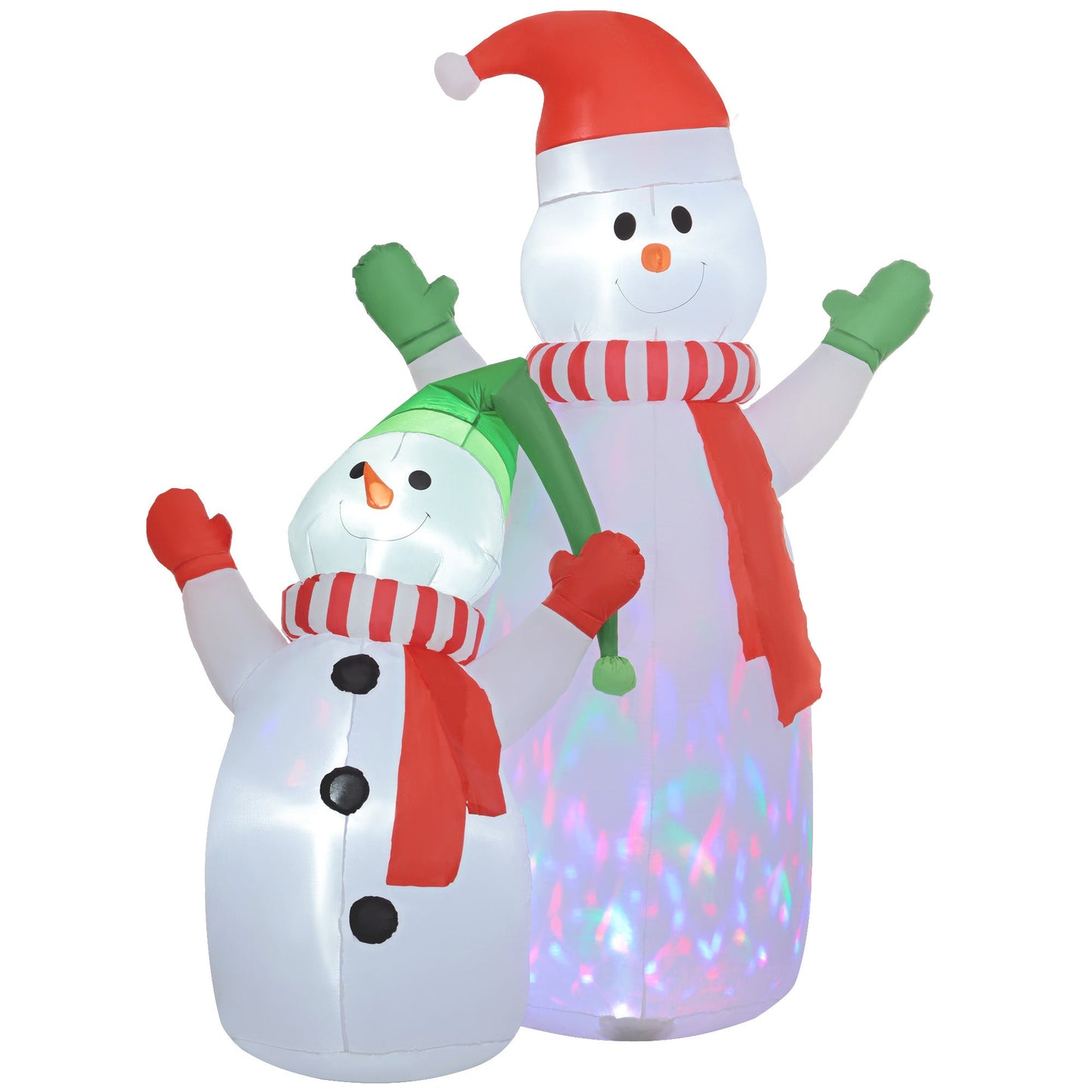8ft Inflatable Snowman and Son Christmas Decoration-0