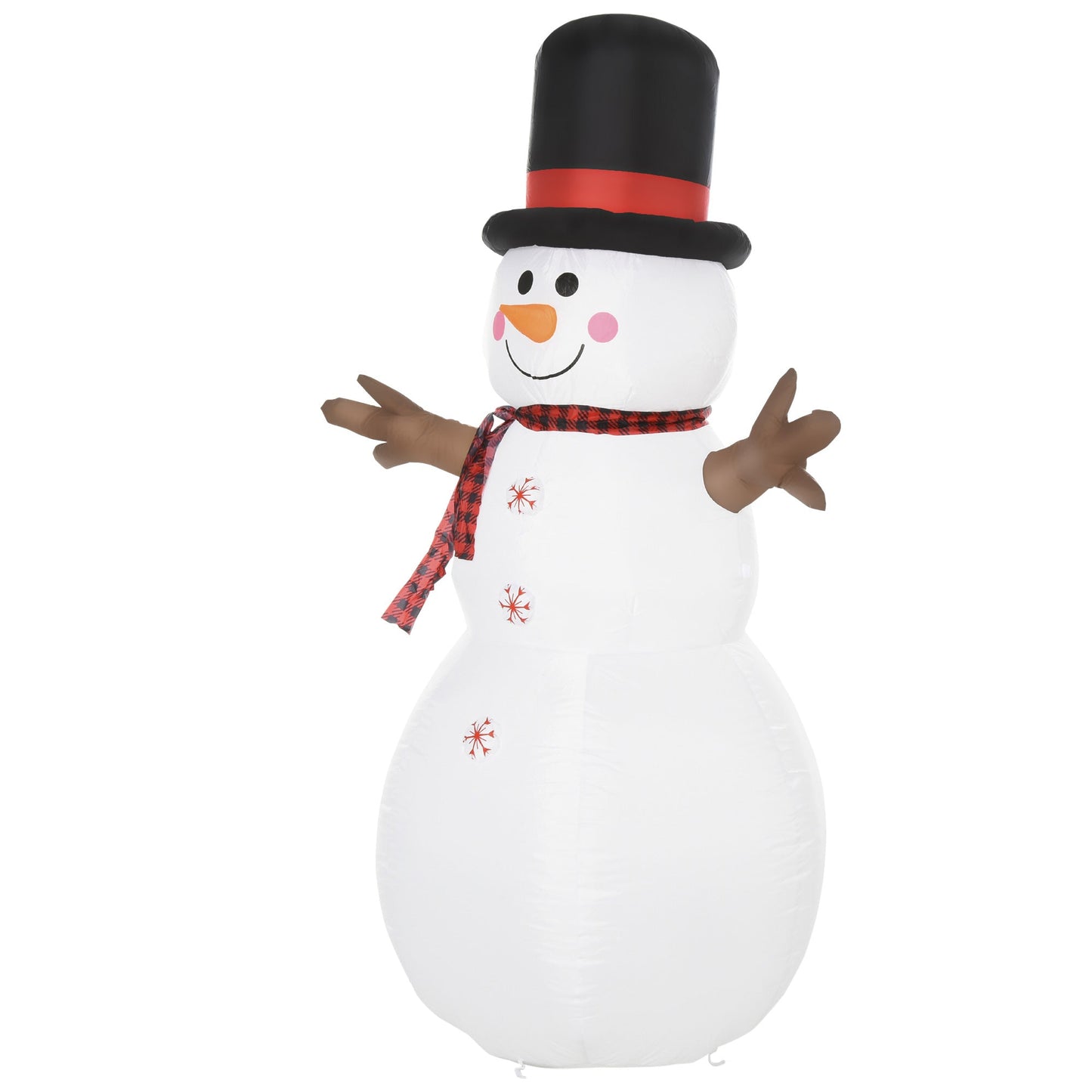6ft/1.82m Tall Giant Outdoor Indoor Inflatable Snowman Christmas Decoration for Lawn with Hat Scarf LED Lights-0