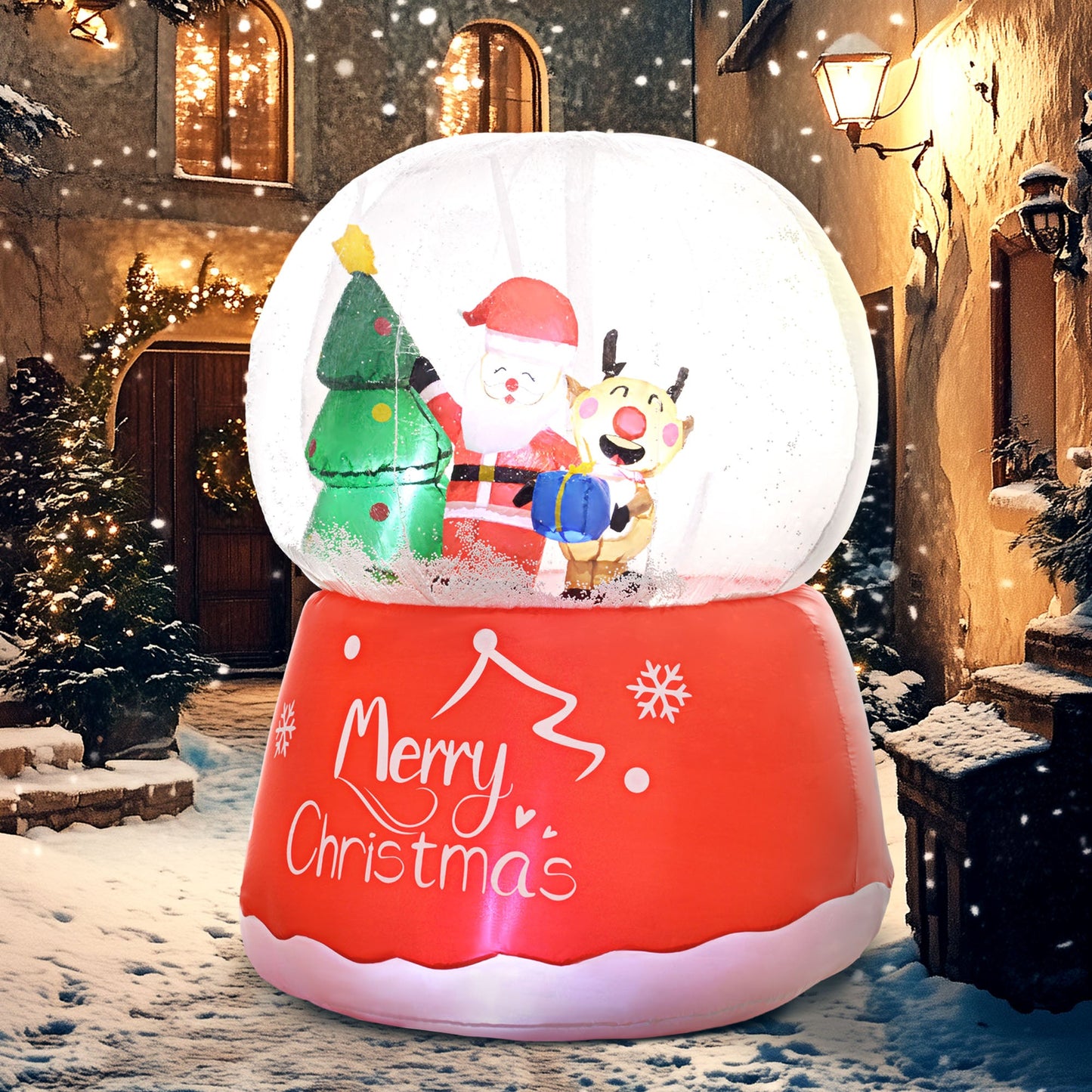 5.5ft Inflatable Snow Globe Christmas Decoration-1