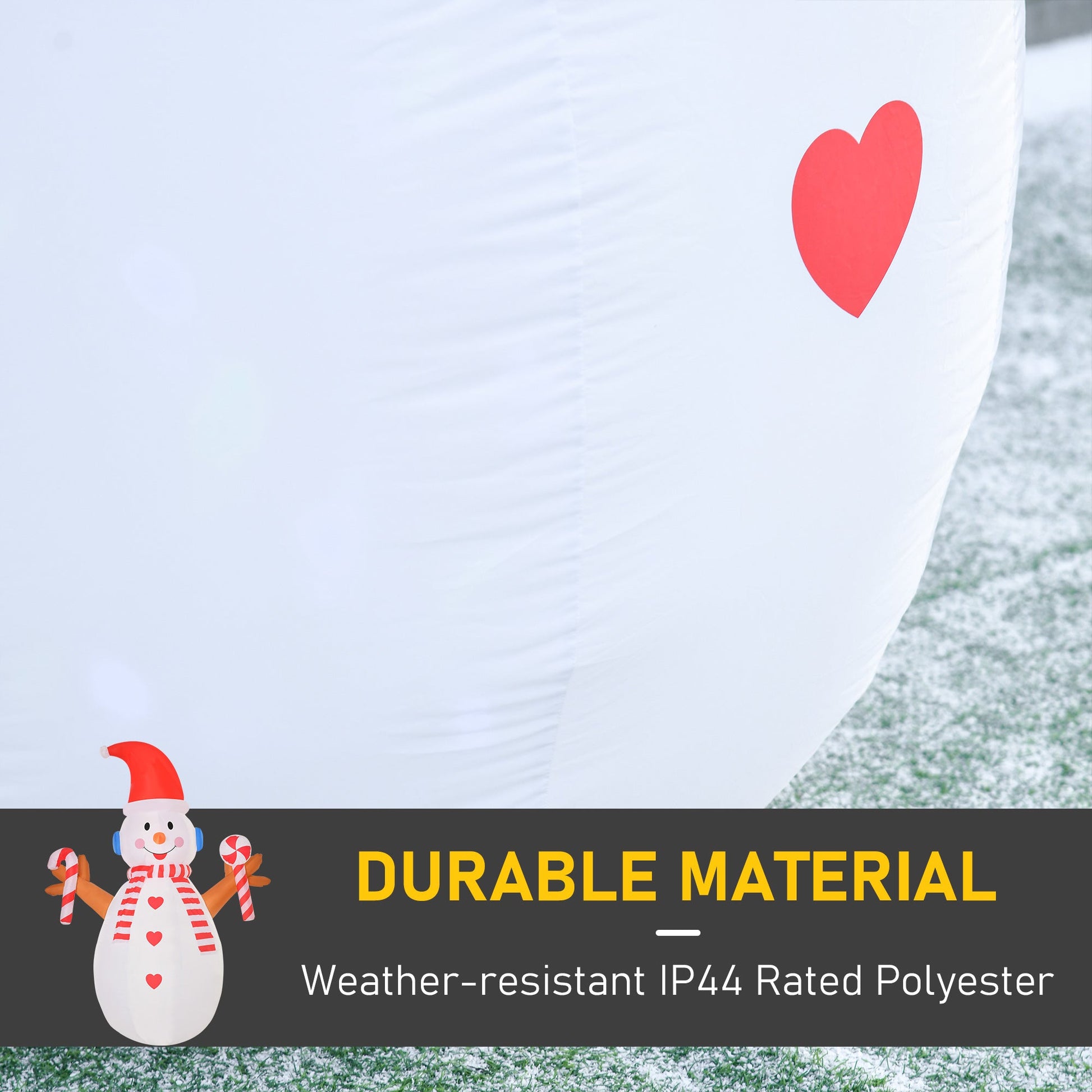 2.4m Christmas Inflatable Snowman with Candy, Rotating Lighted for Home Indoor Outdoor Garden Lawn Decoration Party Prop-4