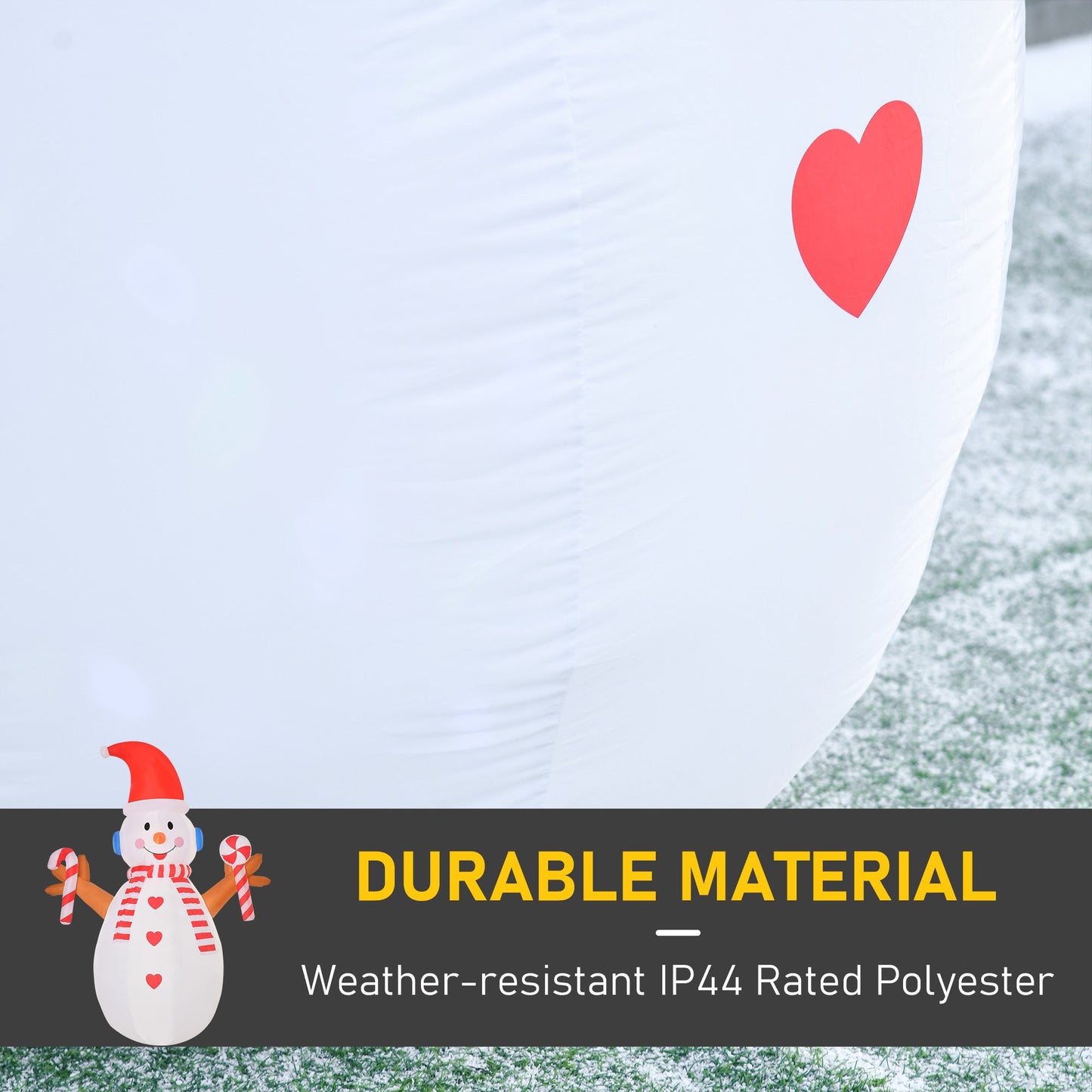 2.4m Christmas Inflatable Snowman with Candy, Rotating Lighted for Home Indoor Outdoor Garden Lawn Decoration Party Prop-4